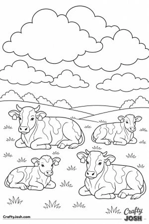Cows lying down in the field as clouds roll in
