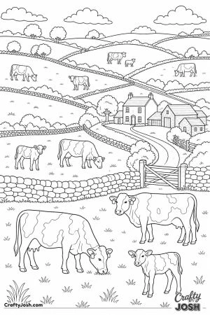 Cows on a patchwork of hillside fields