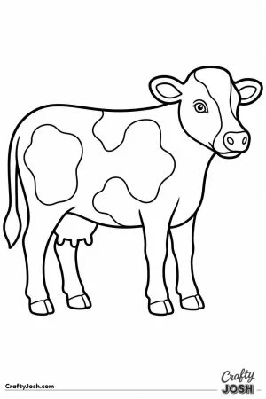 Dairy cow with big patches on its coat