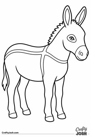 Donkey with the cross on its back