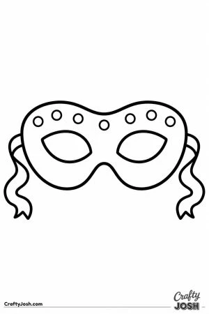 Dress up eye mask with a ribbon tie