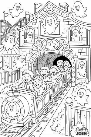 Fairground ghost train ride