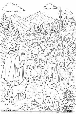 Flock coming down from the mountains