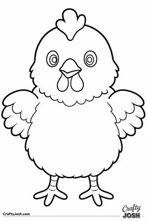 Fluffy chick standing on tiny feet