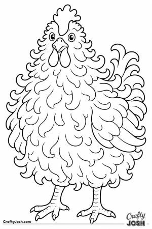 Frizzle chicken with curly feathers