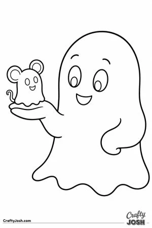 Ghost and its pet ghost mouse