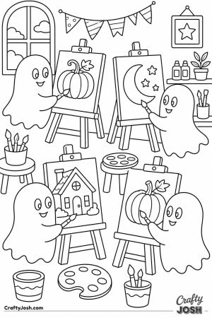 Ghost art class painting pictures