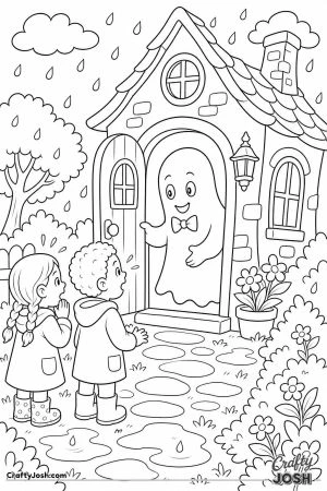Ghost butler opening the door to visitors