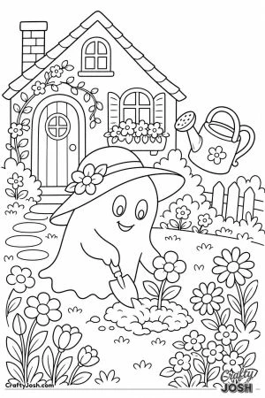 Ghost gardening in the haunted house garden