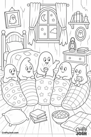 Ghost sleepover with sleeping bags
