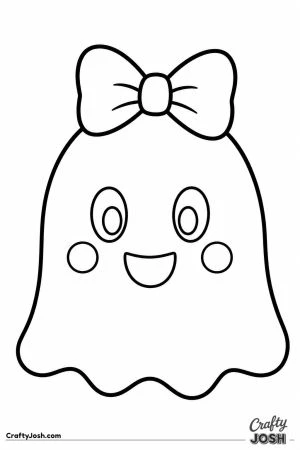 Ghost wearing a big bow