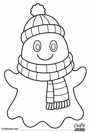 Ghost wrapped in a cozy scarf