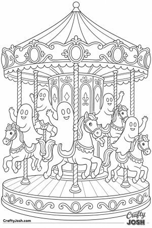 Ghosts riding a merry go round