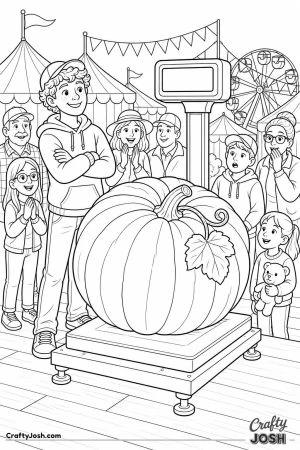 Giant pumpkin weigh in at the county fair