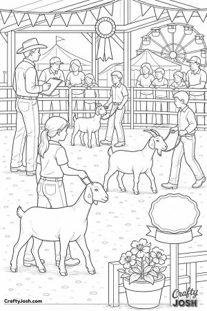 Goat show at the county fair