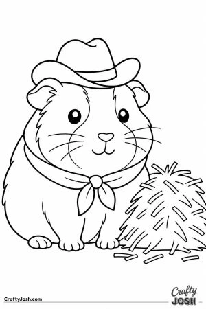 Guinea pig dressed as a cowboy