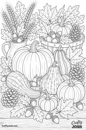 Harvest arrangement of pumpkins gourds and autumn leaves