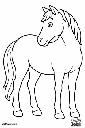 Horse looking back over its shoulder