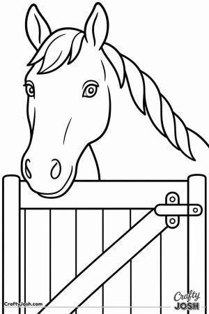 Horse looking over a stable door