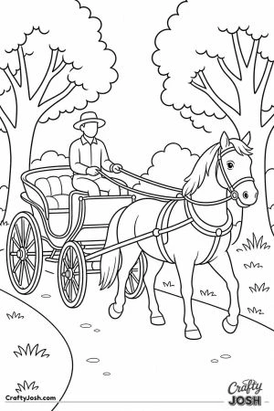 Horse pulling an old fashioned carriage