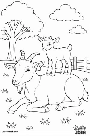 Kid goat climbing on its mother back