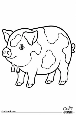 Kunekune pig with little tassels under its chin