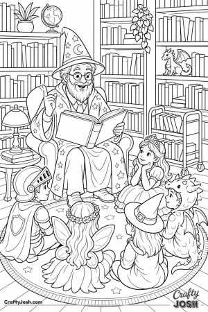 Library story time for kids in costumes