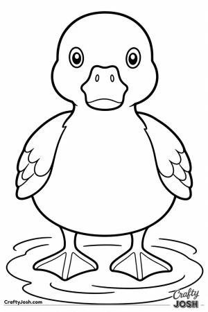 Little call duck with a round head