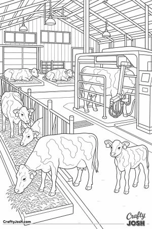 Modern dairy with a milking robot