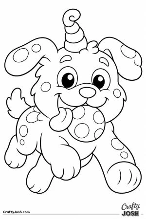 Monster puppy fetching a ball