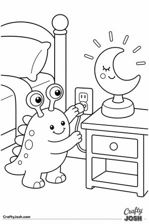 Monster switching on a nightlight