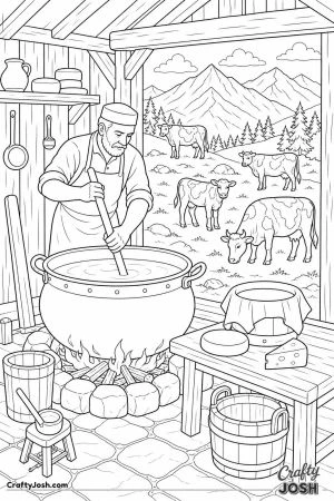 Mountain hut where cheese is made