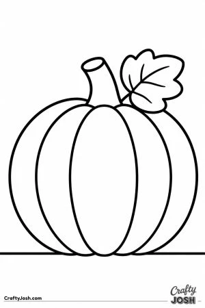 One big round pumpkin with a short chunky stem