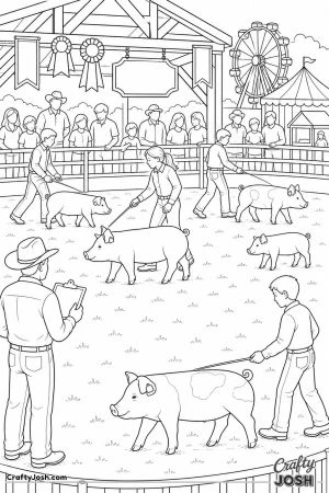 Pig show at the county fair