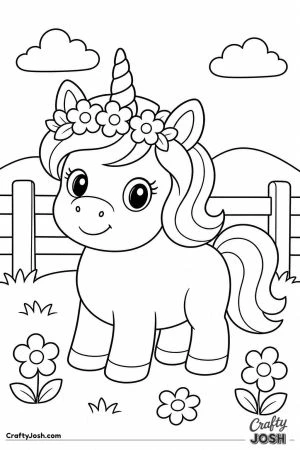 Pony wearing a unicorn horn headband