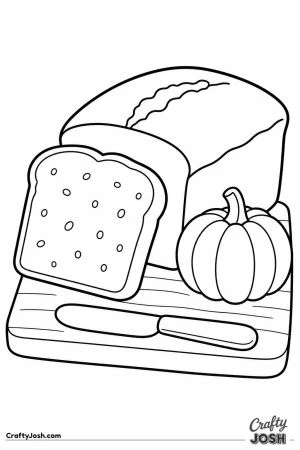 Pumpkin bread loaf on a cutting board