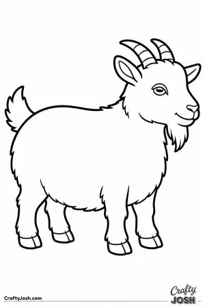 Pygmy goat with a round tummy