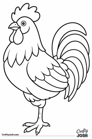 Rooster resting on one leg