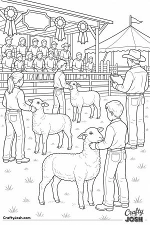 Sheep show at the county fair