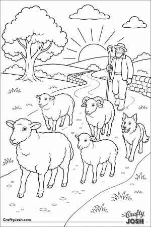 Shepherd and his dog walking home