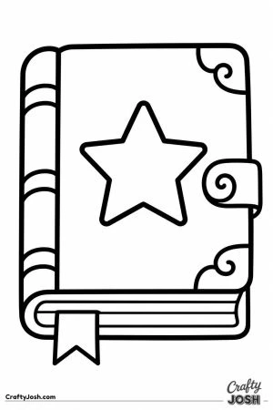 Spellbook with a star on the cover
