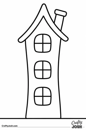 Tall skinny haunted house