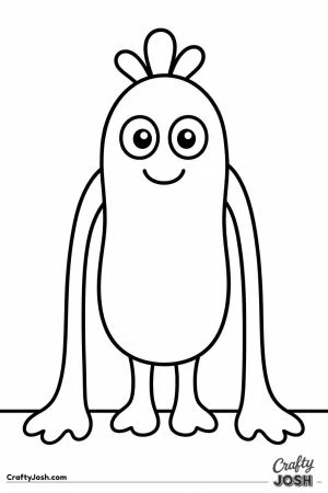 Tall skinny monster with long arms