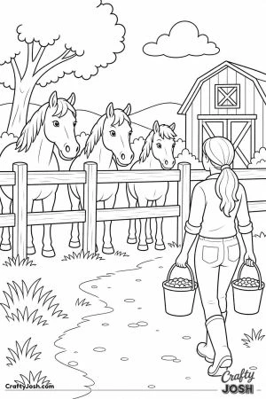 Three horses waiting at the fence for breakfast