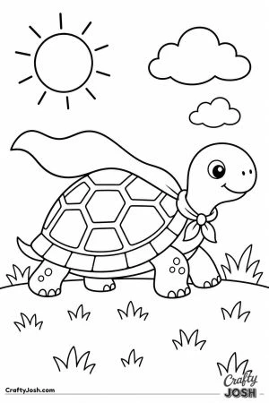 Tortoise wearing a tiny cape