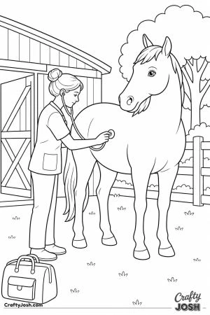 Vet listening to a horse with a stethoscope