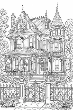 Victorian mansion with gingerbread trim
