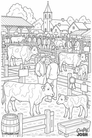 Village cattle market from long ago