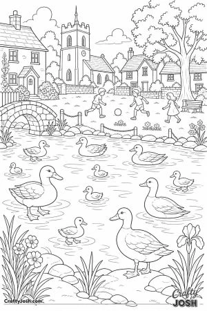 Village duck pond long ago
