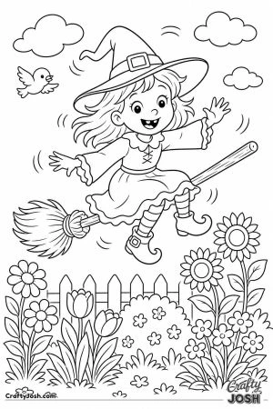 Wobbly first broom flight over the garden